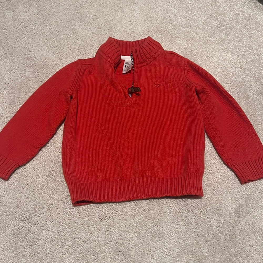 Carters Boys 24m Red Pullover Sweater